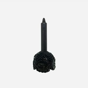 Midnight Shadows Floral Taper Candle New Black